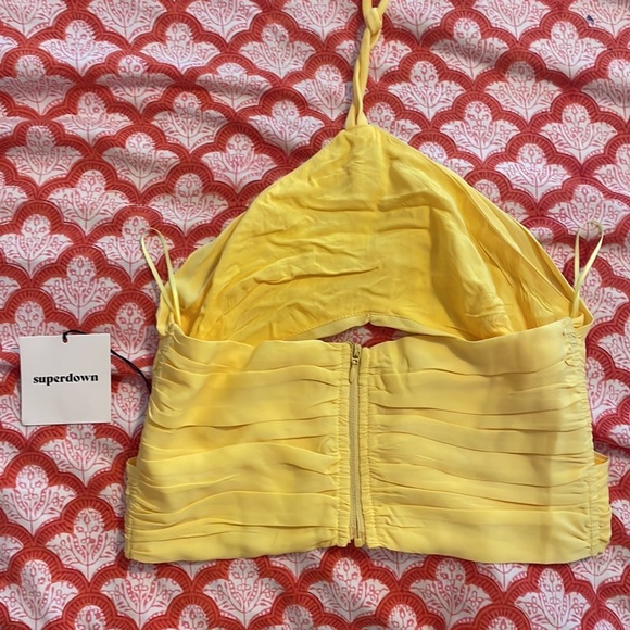 Superdown Harlie Halter Top in Yellow - Picture 3 of 3